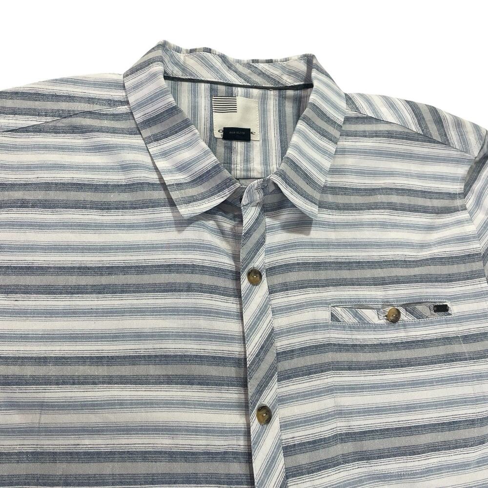 O'Neill Button Up Shirt Mens XL Striped All Cotton Long Sleeve Surf Outdoors